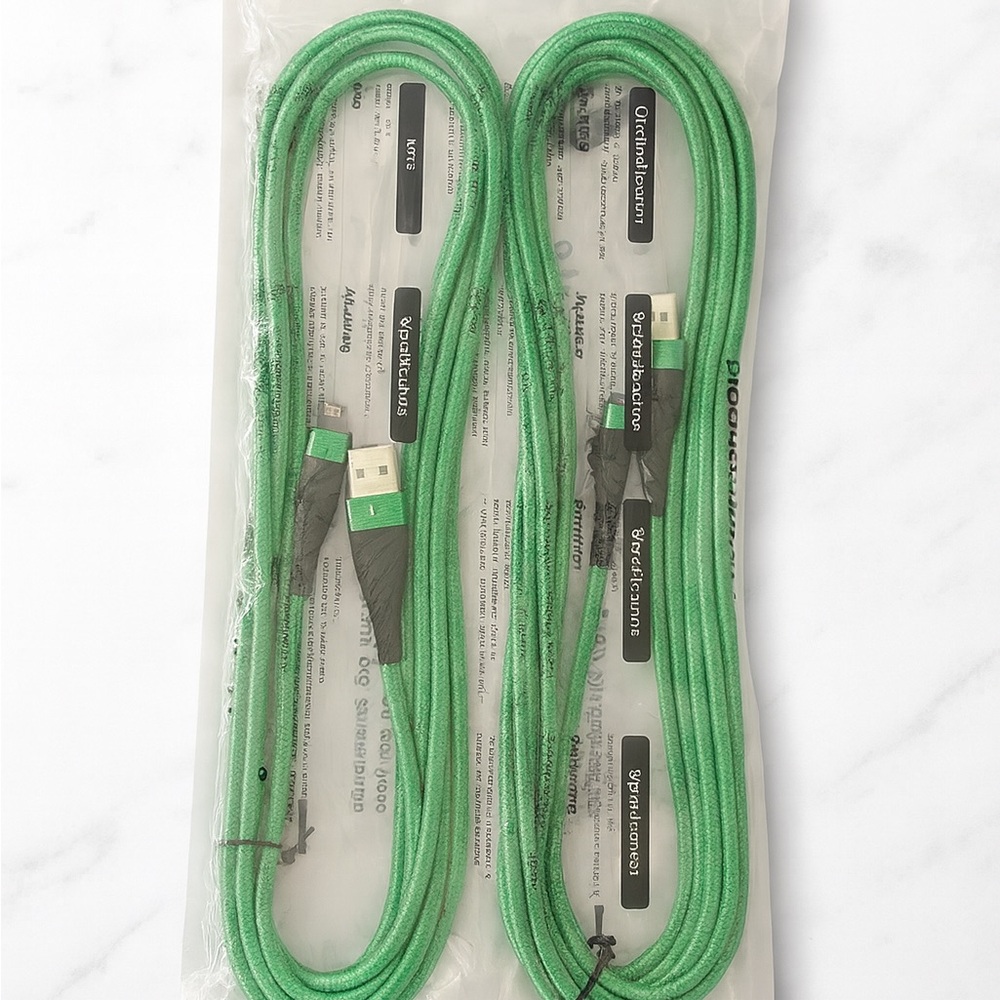 Green USB Charging Cables